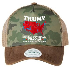 Trump Better Coverage Than 5g Can You Hear Us Now Map 2024 Election Legacy Tie Dye Trucker Hat