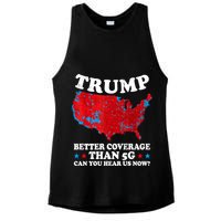 Trump Better Coverage Than 5g Can You Hear Us Now Map 2024 Election Ladies PosiCharge Tri-Blend Wicking Tank