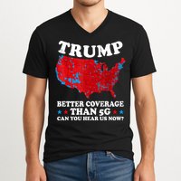 Trump Better Coverage Than 5g Can You Hear Us Now Map 2024 Election V-Neck T-Shirt