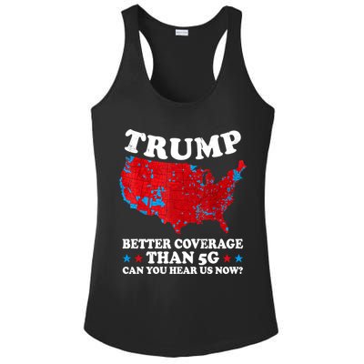 Trump Better Coverage Than 5g Can You Hear Us Now Map 2024 Election Ladies PosiCharge Competitor Racerback Tank