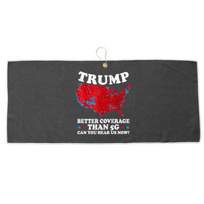 Trump Better Coverage Than 5g Can You Hear Us Now Map 2024 Election Large Microfiber Waffle Golf Towel