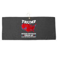 Trump Better Coverage Than 5g Can You Hear Us Now Map 2024 Election Large Microfiber Waffle Golf Towel