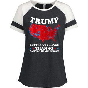 Trump Better Coverage Than 5g Can You Hear Us Now Map 2024 Election Enza Ladies Jersey Colorblock Tee