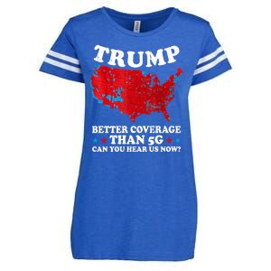 Trump Better Coverage Than 5g Can You Hear Us Now Map 2024 Election Enza Ladies Jersey Football T-Shirt