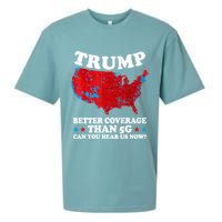 Trump Better Coverage Than 5g Can You Hear Us Now Map 2024 Election Sueded Cloud Jersey T-Shirt