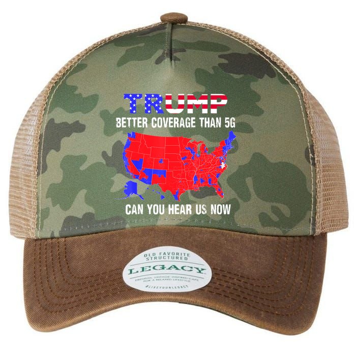 Trump Better Coverage Than 5g Can You Hear Us Now Usa Map Legacy Tie Dye Trucker Hat