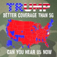 Trump Better Coverage Than 5g Can You Hear Us Now Usa Map Legacy Tie Dye Trucker Hat