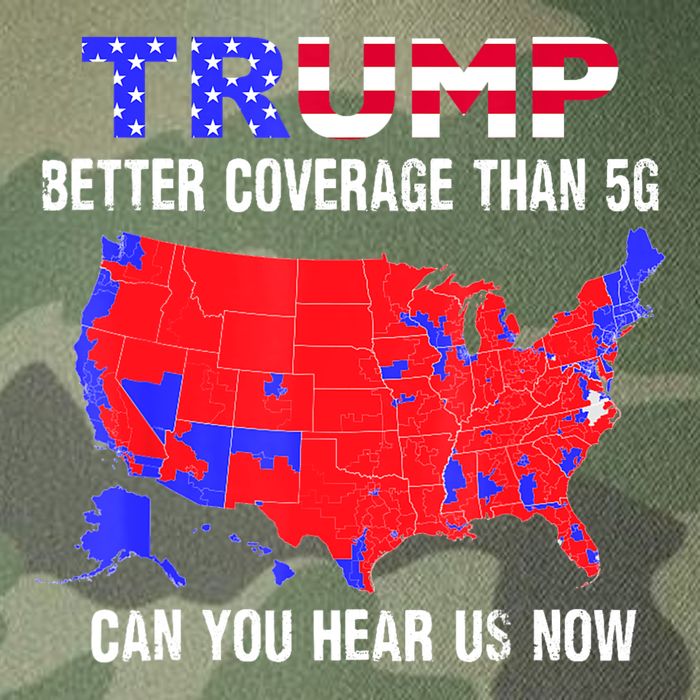 Trump Better Coverage Than 5g Can You Hear Us Now Usa Map Legacy Tie Dye Trucker Hat