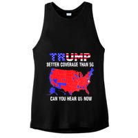 Trump Better Coverage Than 5g Can You Hear Us Now Usa Map Ladies PosiCharge Tri-Blend Wicking Tank