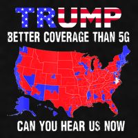 Trump Better Coverage Than 5g Can You Hear Us Now Usa Map Ladies PosiCharge Tri-Blend Wicking Tank
