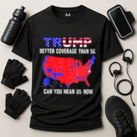 Trump Better Coverage Than 5g Can You Hear Us Now Usa Map Performance Shirt