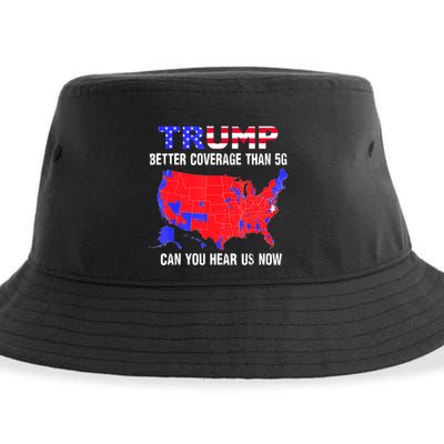 Trump Better Coverage Than 5g Can You Hear Us Now Usa Map Sustainable Bucket Hat