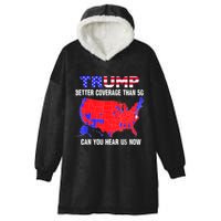 Trump Better Coverage Than 5g Can You Hear Us Now Usa Map Hooded Wearable Blanket