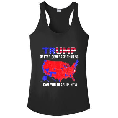 Trump Better Coverage Than 5g Can You Hear Us Now Usa Map Ladies PosiCharge Competitor Racerback Tank