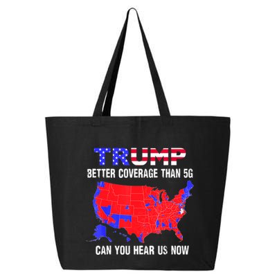 Trump Better Coverage Than 5g Can You Hear Us Now Usa Map 25L Jumbo Tote