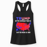 Trump Better Coverage Than 5g Can You Hear Us Now Usa Map Womens Tank Top
