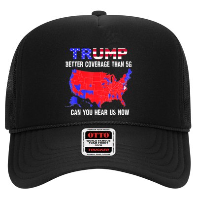 Trump Better Coverage Than 5g Can You Hear Us Now Usa Map Trucker Hat