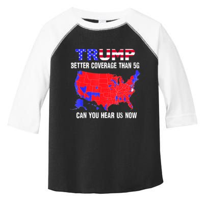 Trump Better Coverage Than 5g Can You Hear Us Now Usa Map Toddler Fine Jersey T-Shirt