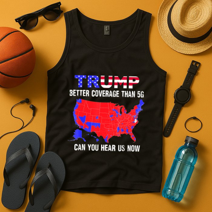 Trump Better Coverage Than 5g Can You Hear Us Now Usa Map Tank Top