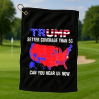 Trump Better Coverage Than 5g Can You Hear Us Now Usa Map Golf Towel