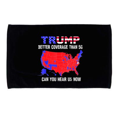 Trump Better Coverage Than 5g Can You Hear Us Now Usa Map Microfiber Hand Towel