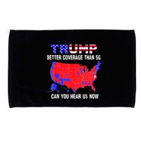 Trump Better Coverage Than 5g Can You Hear Us Now Usa Map Microfiber Hand Towel