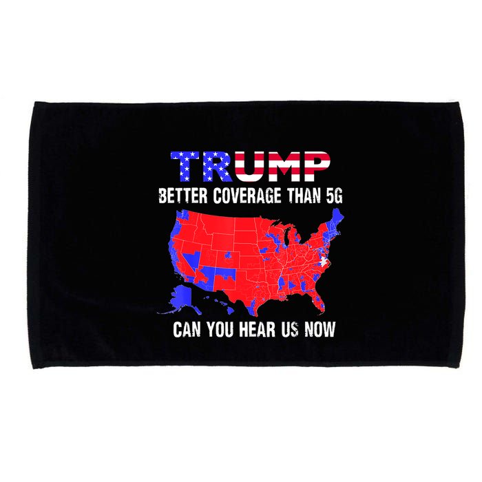 Trump Better Coverage Than 5g Can You Hear Us Now Usa Map Microfiber Hand Towel
