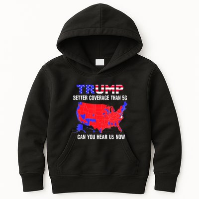 Trump Better Coverage Than 5g Can You Hear Us Now Usa Map Kids Hoodie