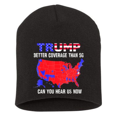 Trump Better Coverage Than 5g Can You Hear Us Now Usa Map Short Acrylic Beanie