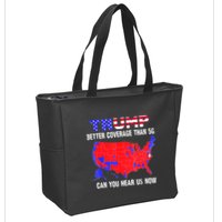 Trump Better Coverage Than 5g Can You Hear Us Now Usa Map Zip Tote Bag