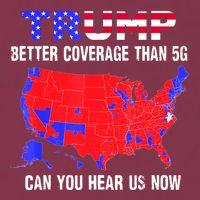 Trump Better Coverage Than 5g Can You Hear Us Now Usa Map 16oz Travel Tumbler