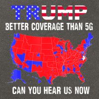 Trump Better Coverage Than 5g Can You Hear Us Now Usa Map Cotton Canvas Backpack