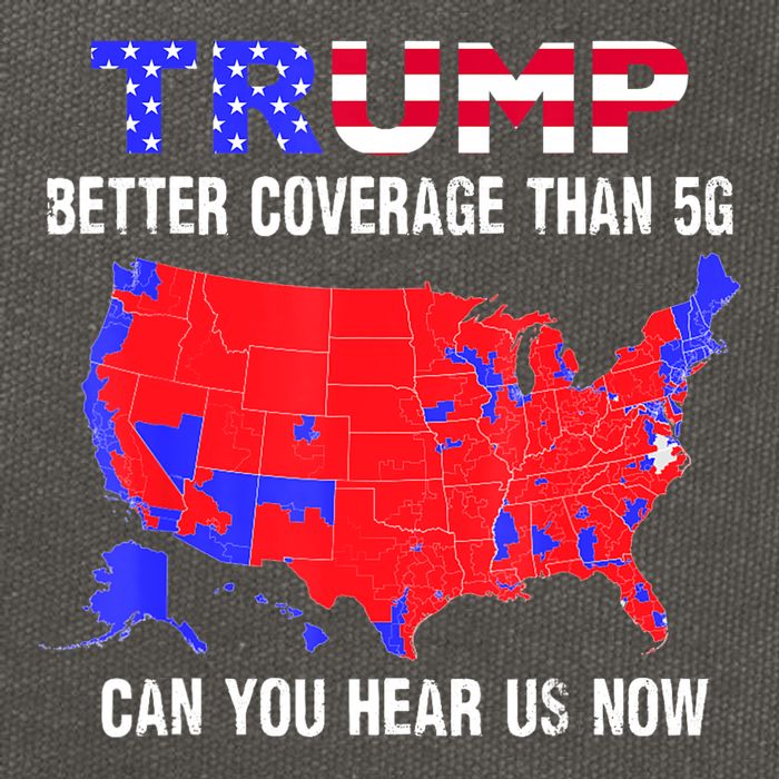 Trump Better Coverage Than 5g Can You Hear Us Now Usa Map Cotton Canvas Backpack