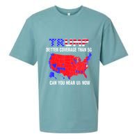 Trump Better Coverage Than 5g Can You Hear Us Now Usa Map Sueded Cloud Jersey T-Shirt