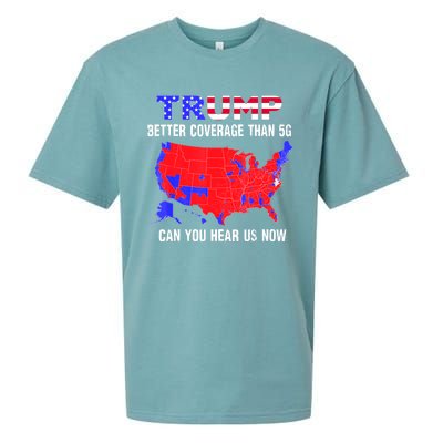 Trump Better Coverage Than 5g Can You Hear Us Now Usa Map Sueded Cloud Jersey T-Shirt