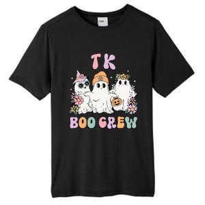 Tk Boo Crew Retro Groovy Halloween Floral Ghost Tk Teacher Tall Fusion ChromaSoft Performance T-Shirt