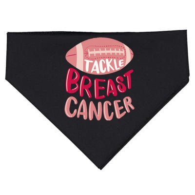 Tackle Breast Cancer Football USA-Made Doggie Bandana