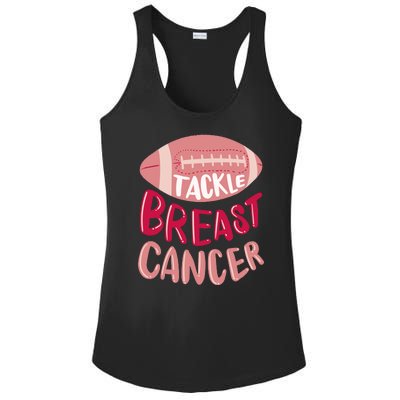 Tackle Breast Cancer Football Ladies PosiCharge Competitor Racerback Tank