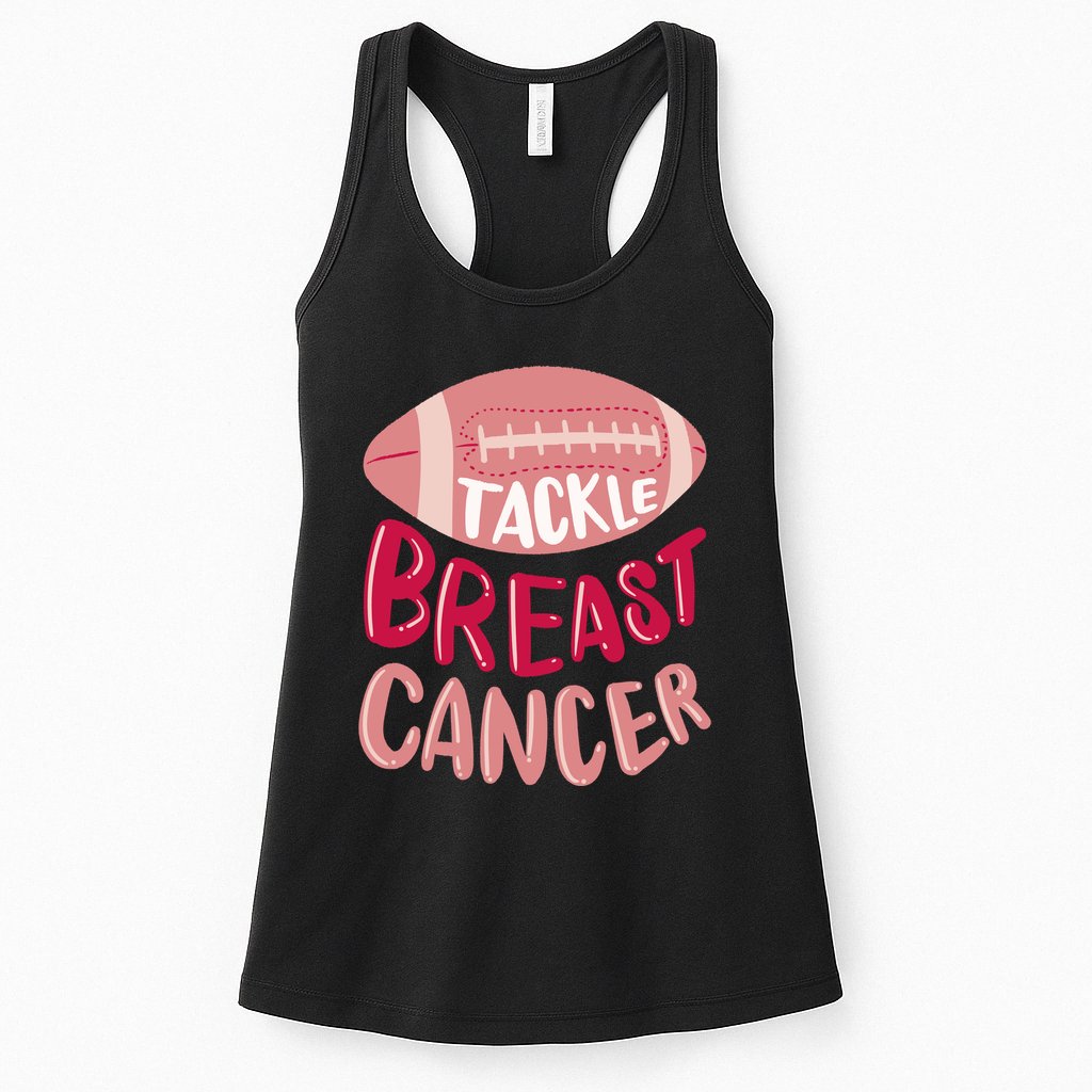 Tackle Breast Cancer Football Womens Tank Top