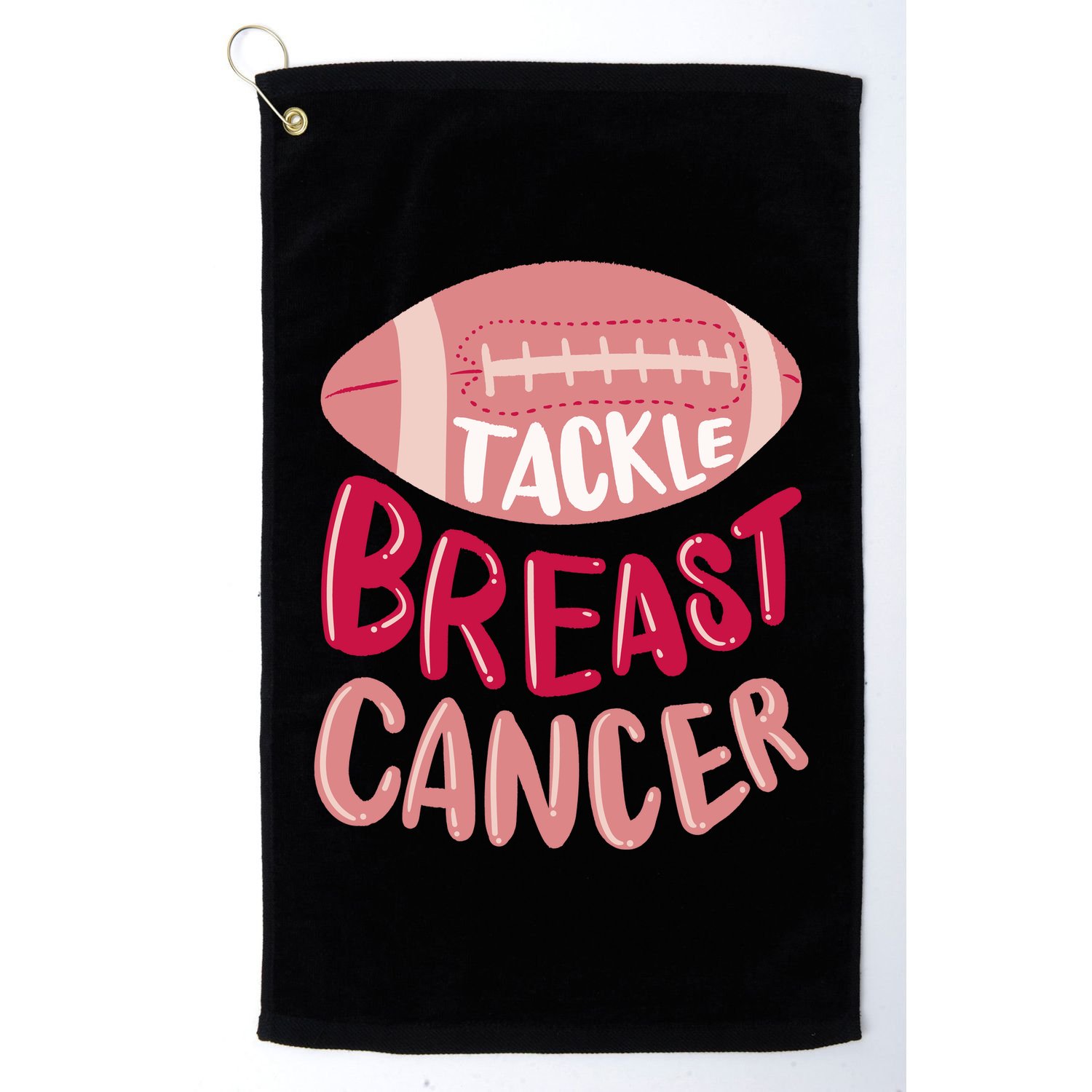 Tackle Breast Cancer Football Golf Towel