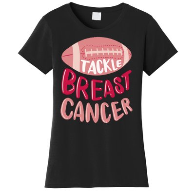 Tackle Breast Cancer Football Women's T-Shirt