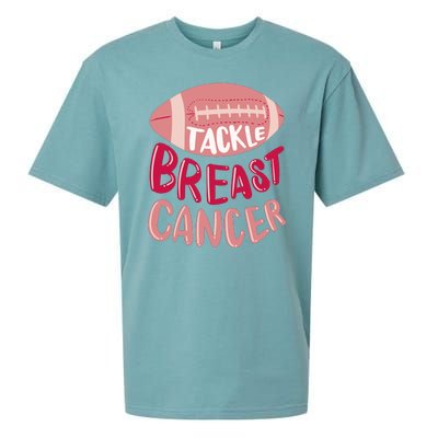 Tackle Breast Cancer Football Sueded Cloud Jersey T-Shirt