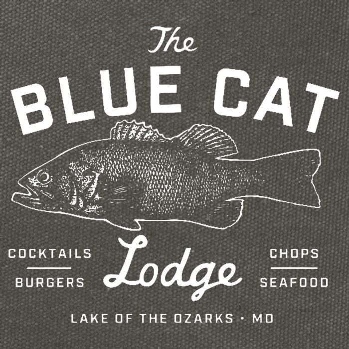 The Blue Cat Lodge Lake Of Ozarks Fish Cotton Canvas Backpack