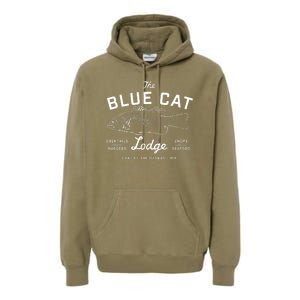 The Blue Cat Lodge Lake Of Ozarks Fish Premium Hoodie