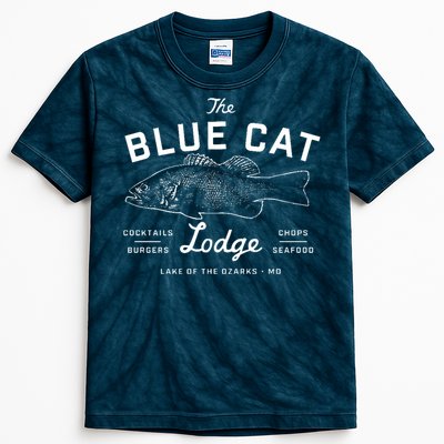 The Blue Cat Lodge Lake Of Ozarks Fish Kids Tie-Dye T-Shirt