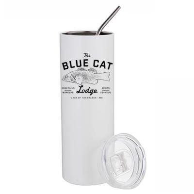 The Blue Cat Lodge Lake Of Ozarks Fish Stainless Steel Tumbler