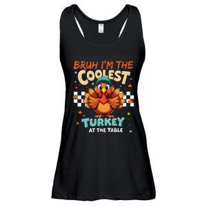 Thanksgiving Bruh Coolest Turkey At The Table Ladies Essential Flowy Tank