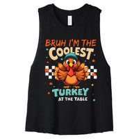 Thanksgiving Bruh Coolest Turkey At The Table Women's Racerback Cropped Tank