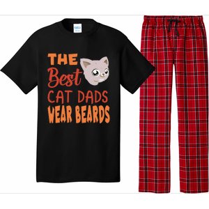 The Best Cat Dads Wear Beards Funny Cat Daddy Gift Pajama Set