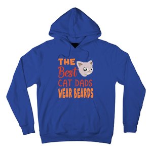 The Best Cat Dads Wear Beards Funny Cat Daddy Gift Hoodie